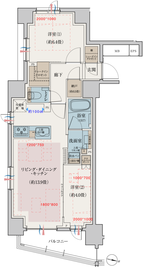 Dタイプ家具配置